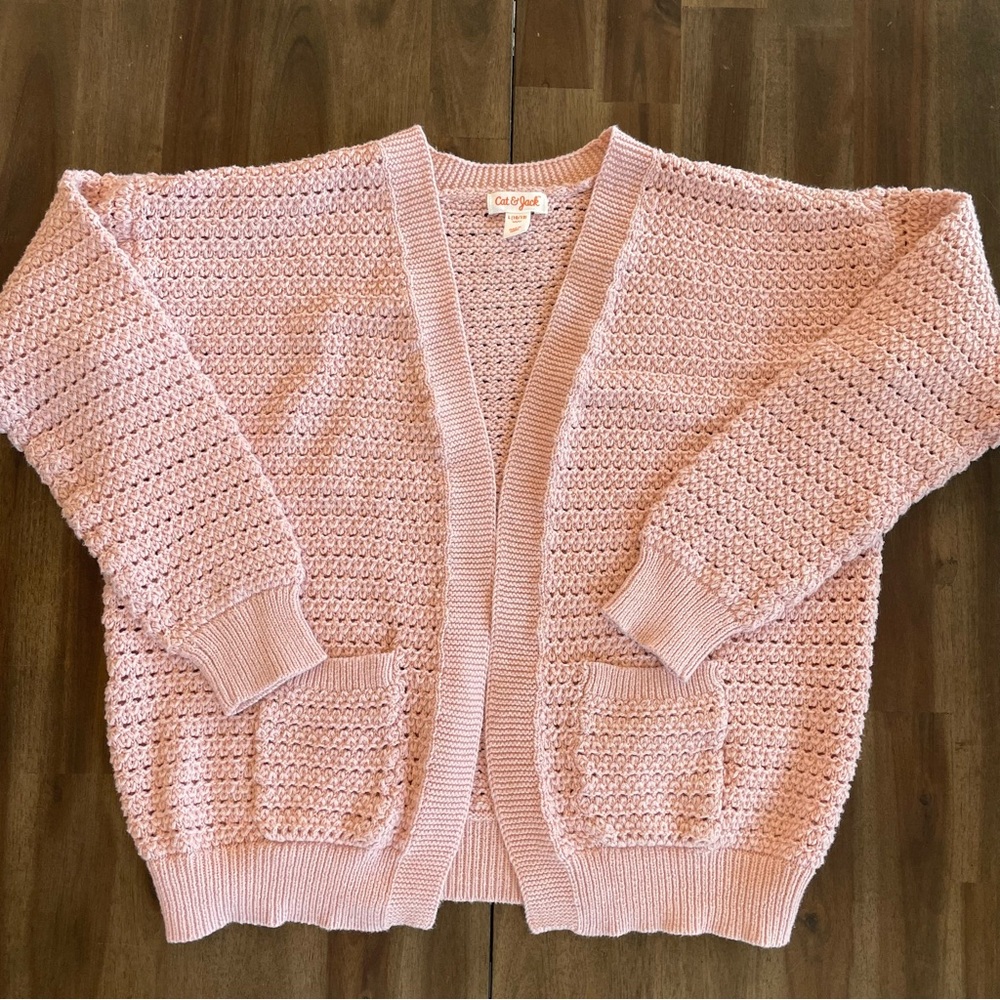 Cat & Jack Light Pink Textured Cardigan